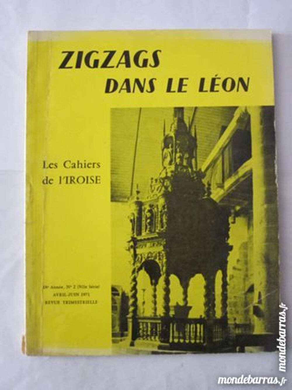CAHIERS DE L' IROISE N&deg; 2 DE 1971 ZIGZAGS DANS LE Livres et BD