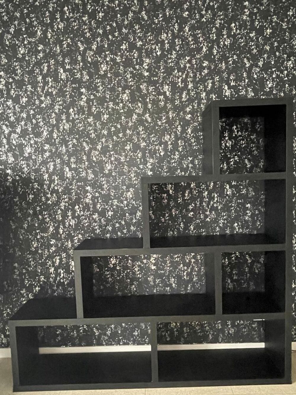 Biblioth&egrave;que s&eacute;paration - coloris noir Meubles