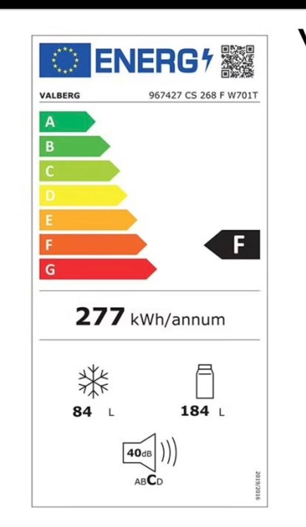 Frigo Valberg Neuf Electroménager