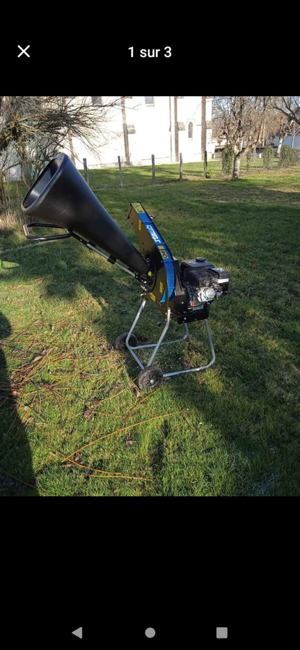 Broyeur de v&eacute;g&eacute;taux essence mobile Jardin