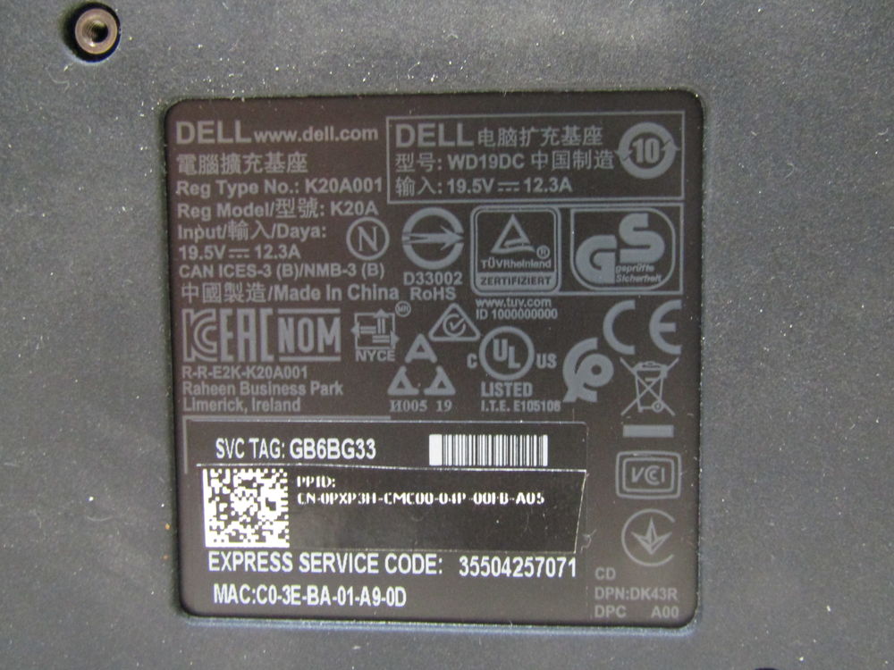 Station&nbsp;d'accueil&nbsp;Dell&nbsp;Performance&nbsp;Dock WD19DC Matériel informatique