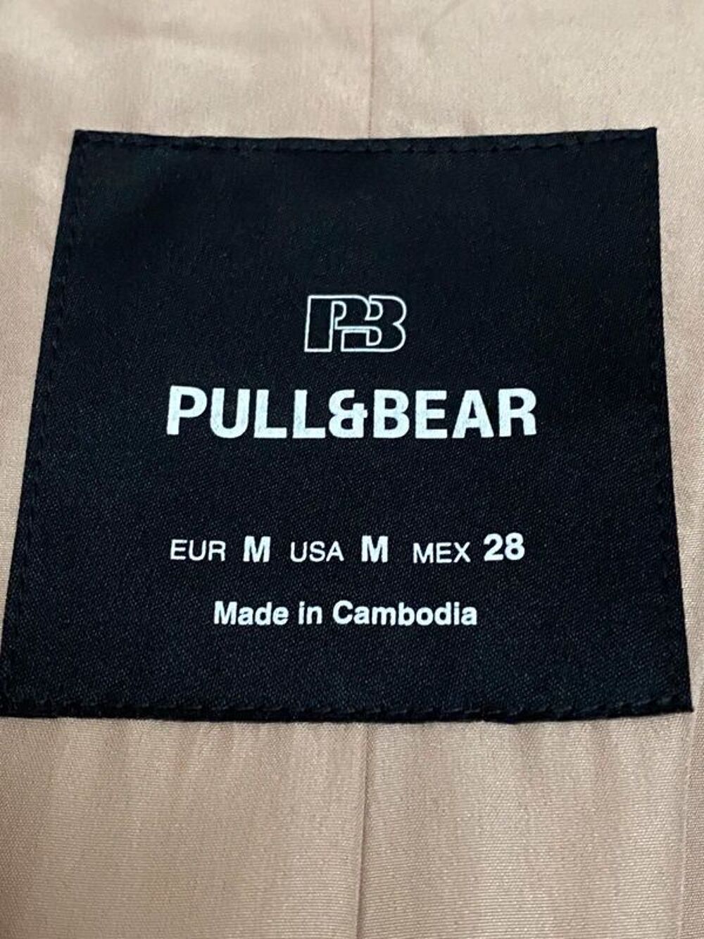 Manteau long &eacute;cru Pull &amp; Bear M Vêtements