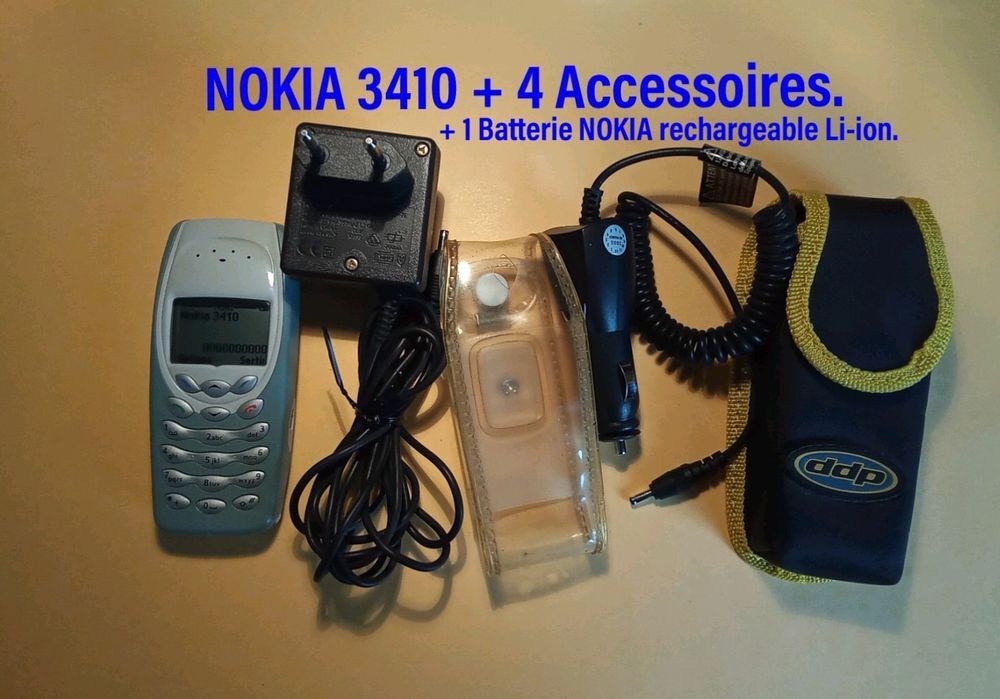 T&eacute;l&eacute;phone NOKIA 3410 AVEC SES ACCESSOIRES Tlphones et tablettes