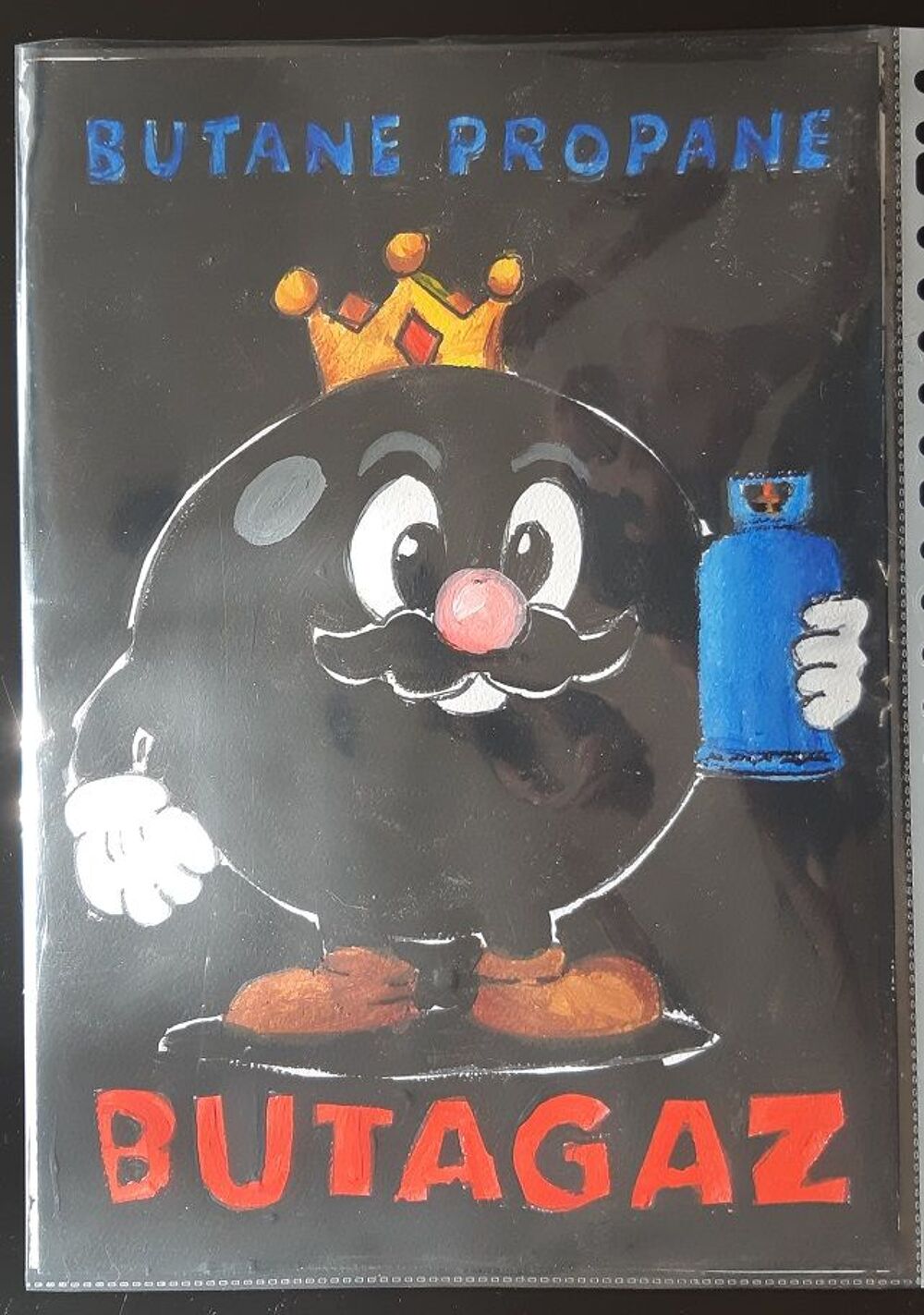 bl peinture - detournement - butagaz par Mario Bros - sur pa Décoration