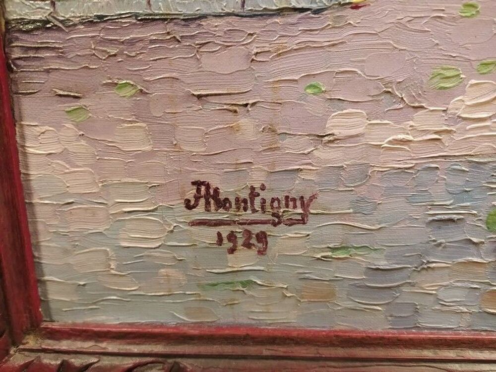 Tableau Bourges Grange des Dimes Robert Montigny 1929 