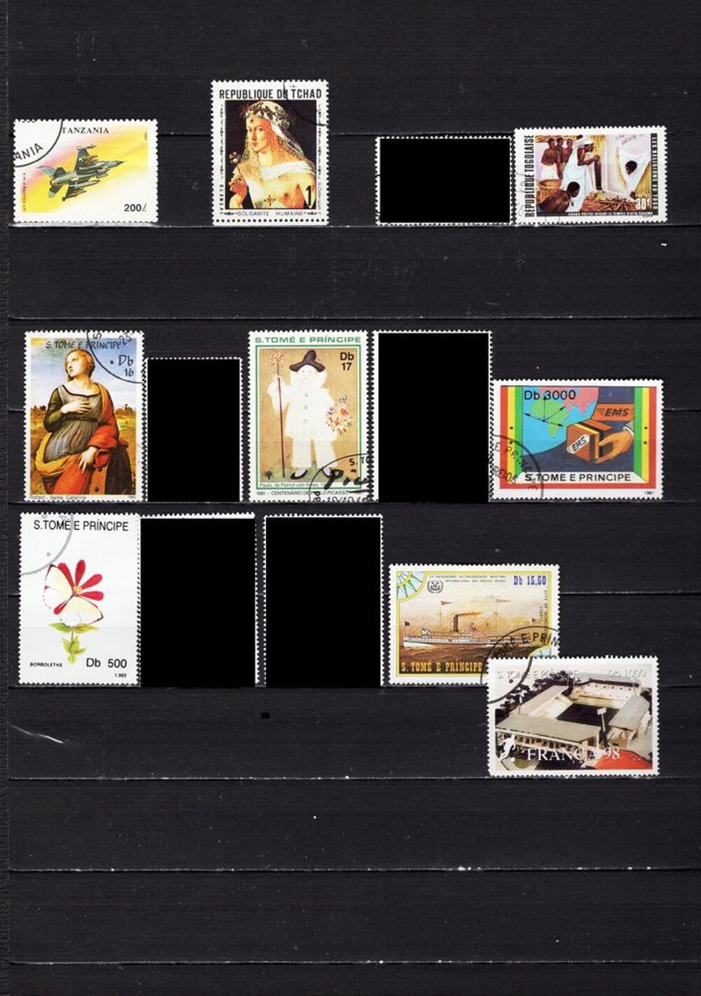 lot de 69 timbres d'AFRIQUE 
