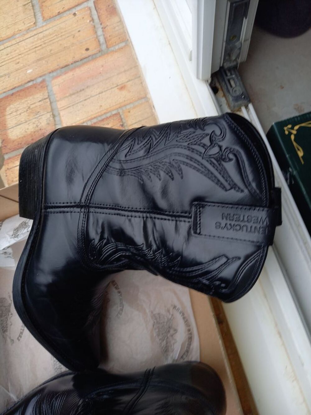 Bottes Santiag homme, Kentucky Western, 43, tr&egrave;s bon &eacute;tat. Chaussures