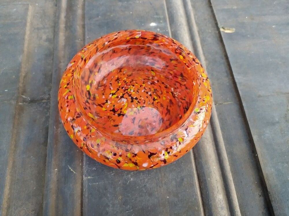 Vide Poche Verre Orange Marmor&eacute; Tch&egrave;que Bohemian Glass
Décoration