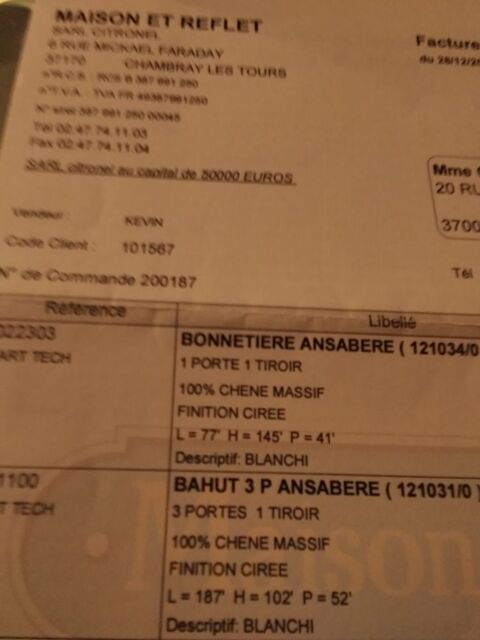 meubles chne massif comtemporain blanc cas 600 Narbonne (11)