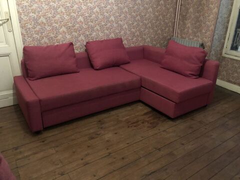 Canap convertible modle FRIHETN + angle et rangement 200 Bordeaux (33)