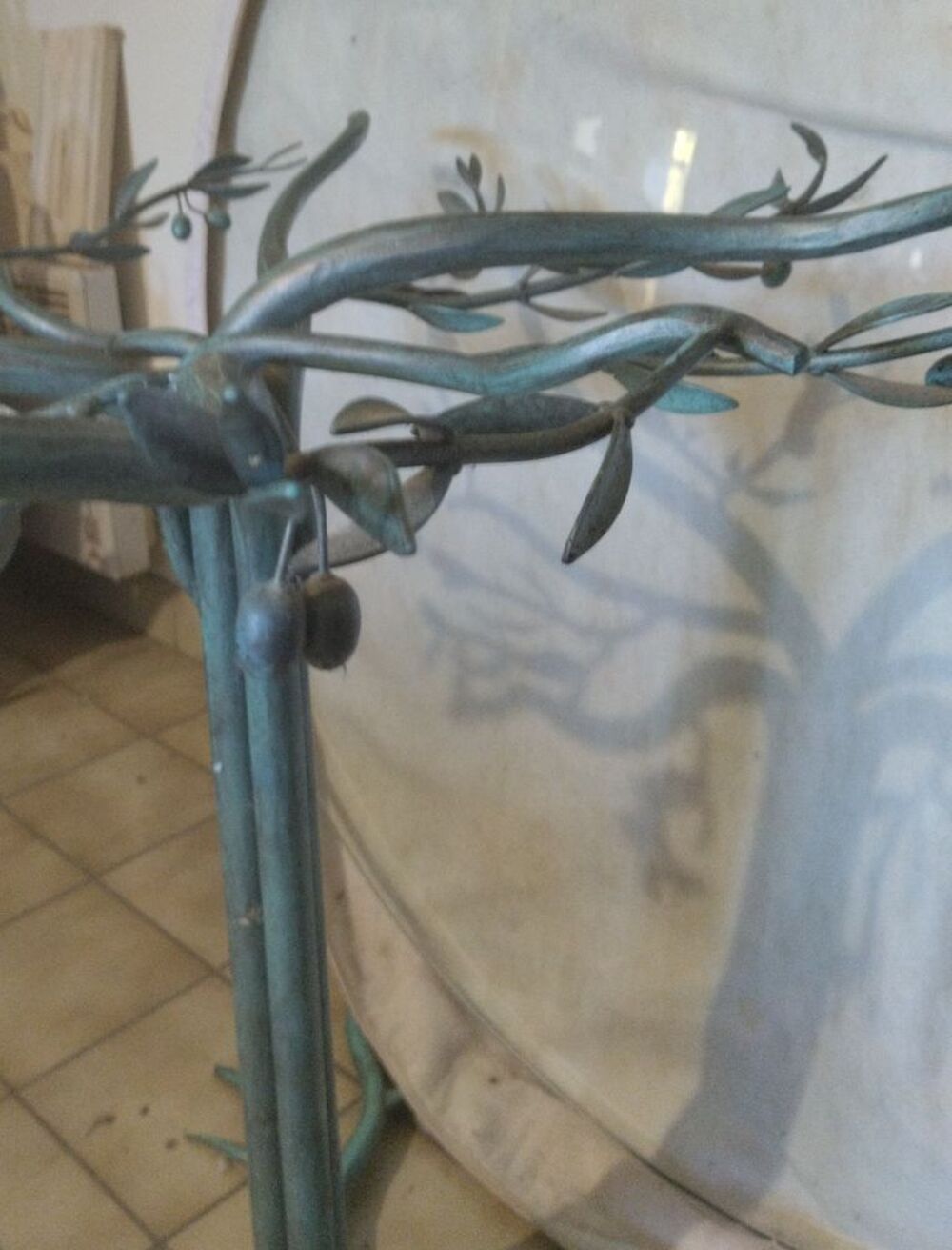 table de salle &agrave; manger en fer forg&eacute; pi&egrave;ce unique Meubles