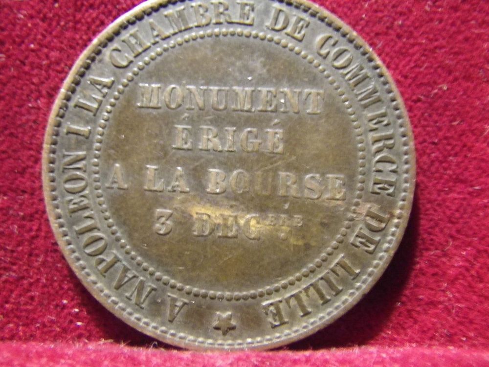 1854 piece 10 centimes &quot;monument Lille&quot; 