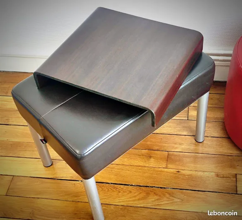  Bancs en cuir modulables en tables d'appoint en bois Meubles