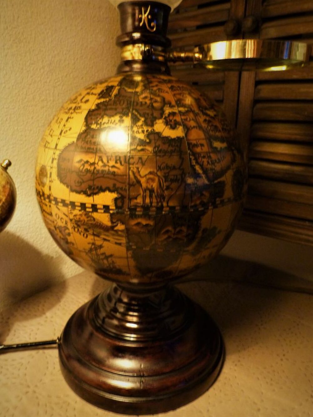 Lampe "STEAM EARTH LIGHT" Steampunk Décoration