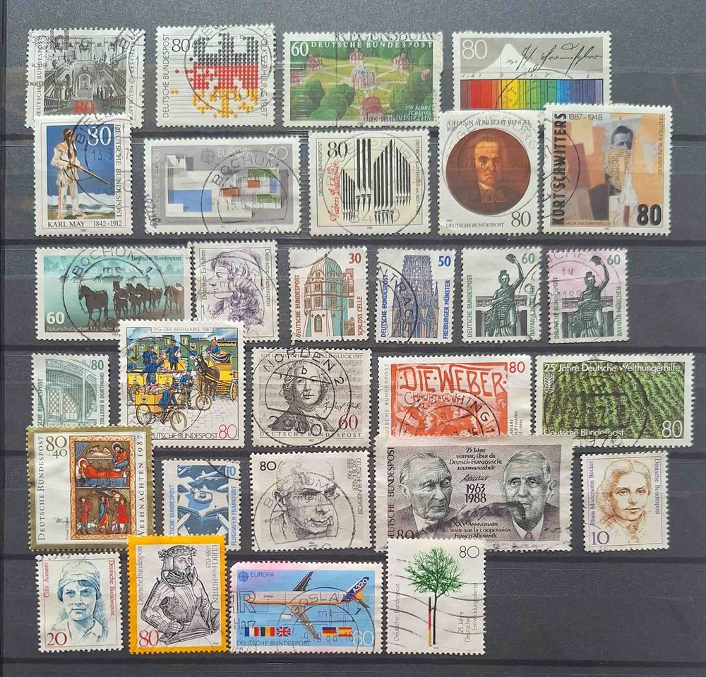S&eacute;rie de timbres de collection d'Allemagne bis 