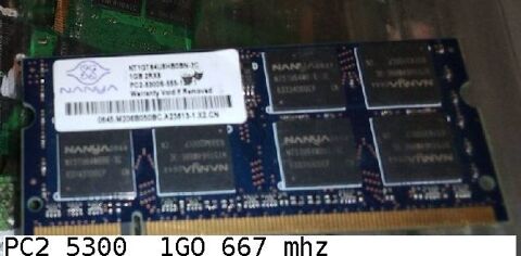 SODIMM PC2 5300  667MHZ     1GO   EXTENSION PC PORTABLE 11 Lampertheim (67)