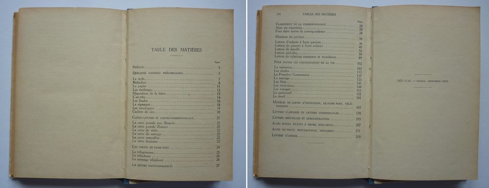 LE NOUVEAU SECR&Eacute;TAIRE Mod&egrave;les correspondances vintage 1941 Livres et BD