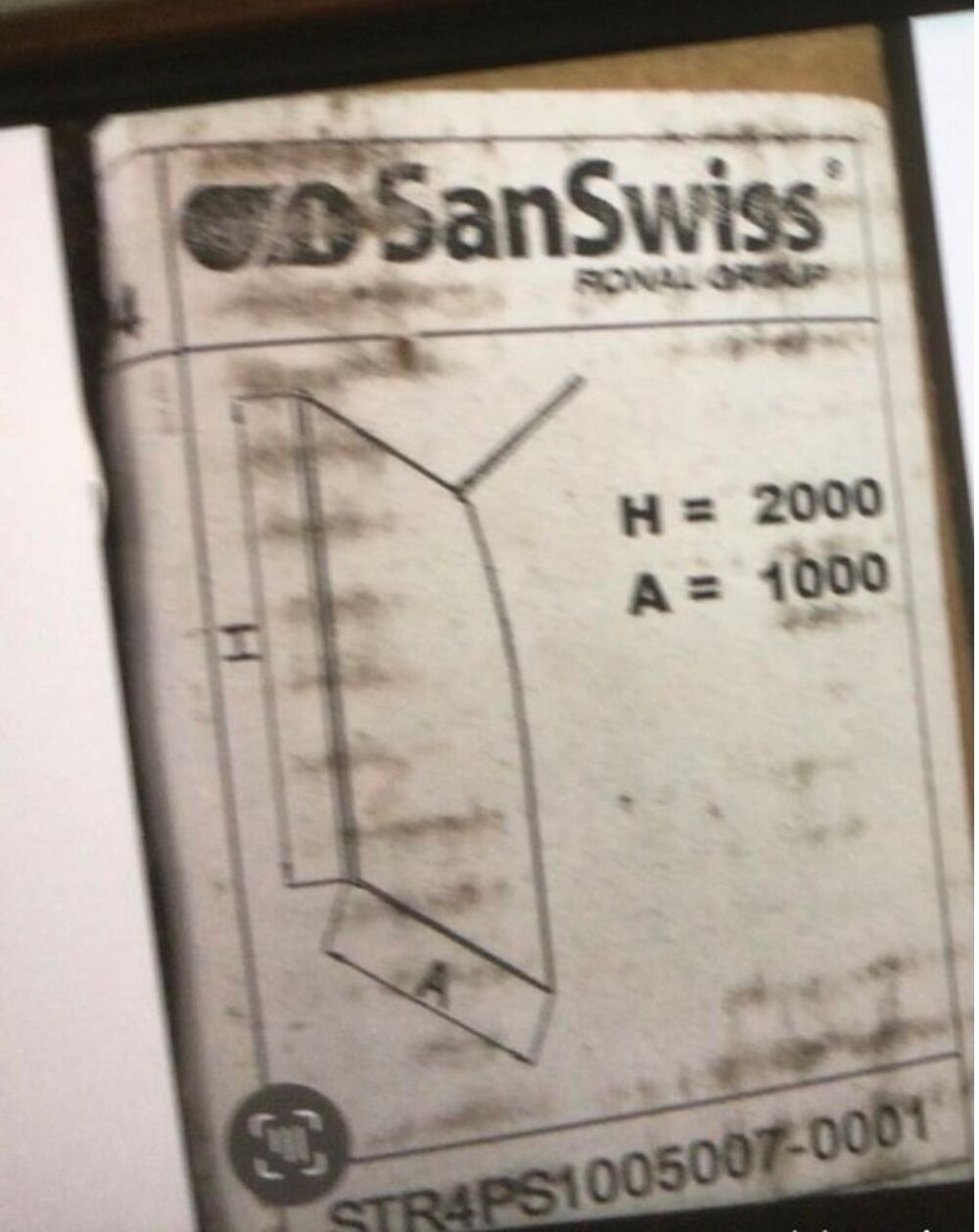 Paroi de douche San Swiss (Ronald groupe). 
Bricolage