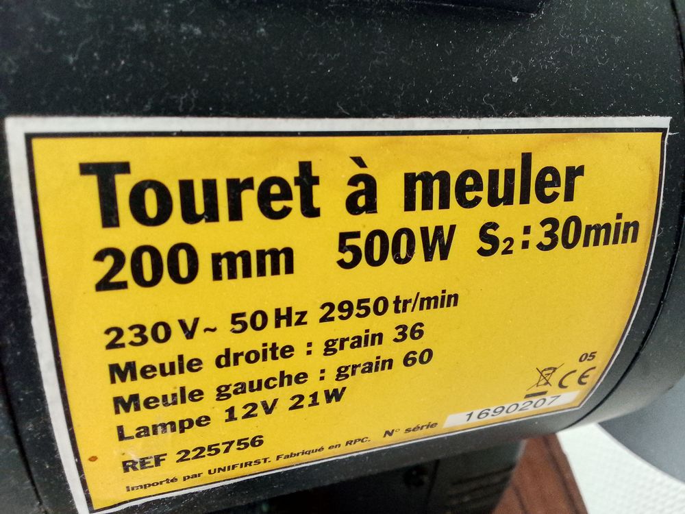 TOURET A MEULER PRESQUE NEUF Bricolage