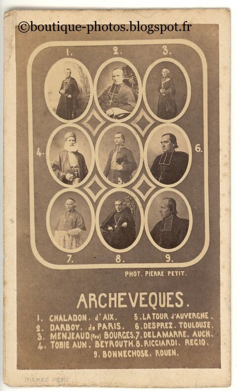 Cdv Mosaque Archevques Religieux Photographie Pierre Petit 1 Loches (37)