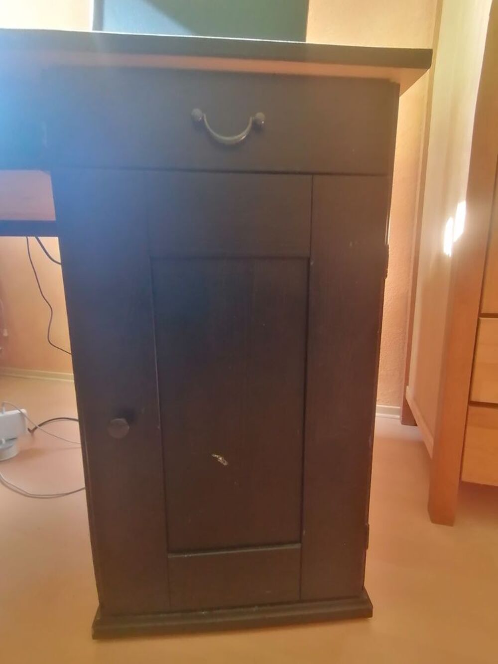 Bureau de qualit&eacute; en bois noir Meubles