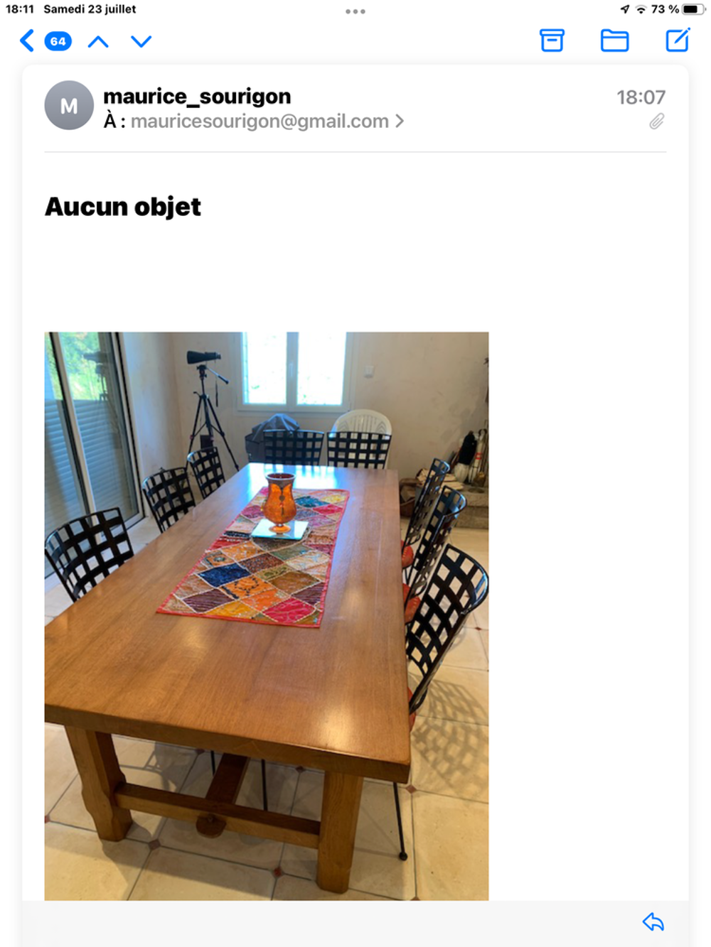 Superbe table en ch&ecirc;ne 250 x 100 x 6
Meubles