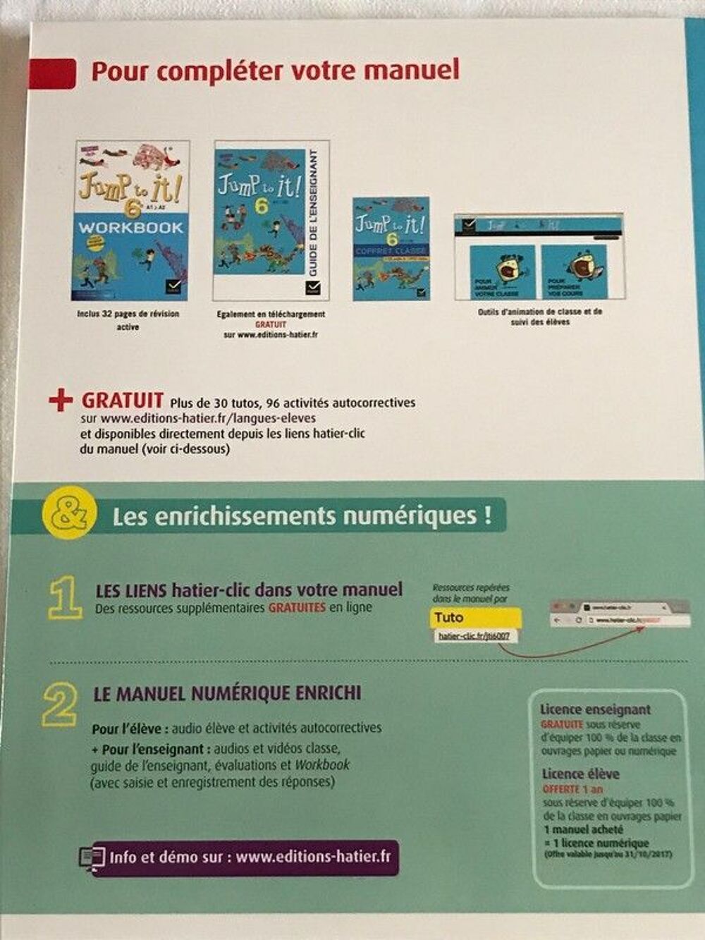 Livre d'anglais Jump to It Niveau 6&egrave;me Livres et BD