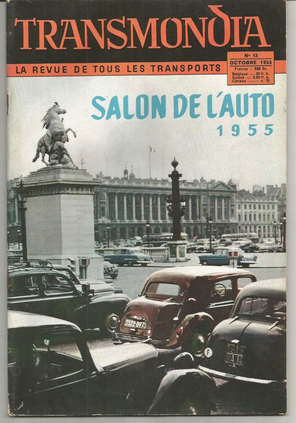 TRANSMONDIA N&deg; 13 Salon de l'auto 1955 Livres et BD