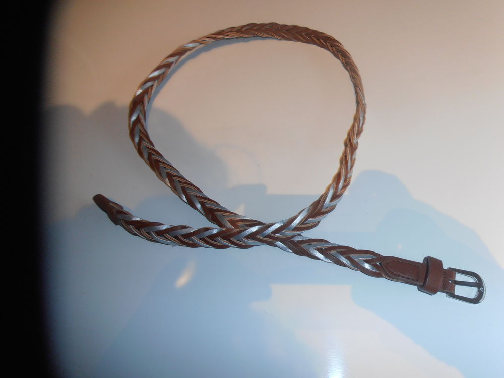 Ceinture marron et argent&eacute;e (77) Vêtements