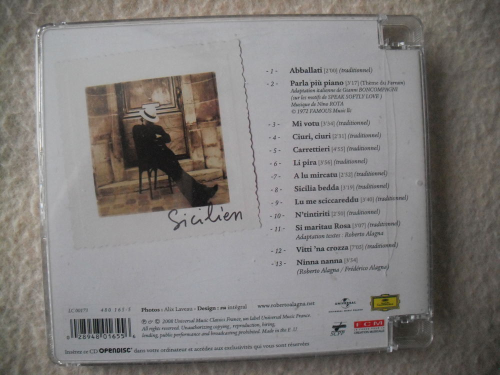 ROBERTO ALAGNA sicilien CD et vinyles