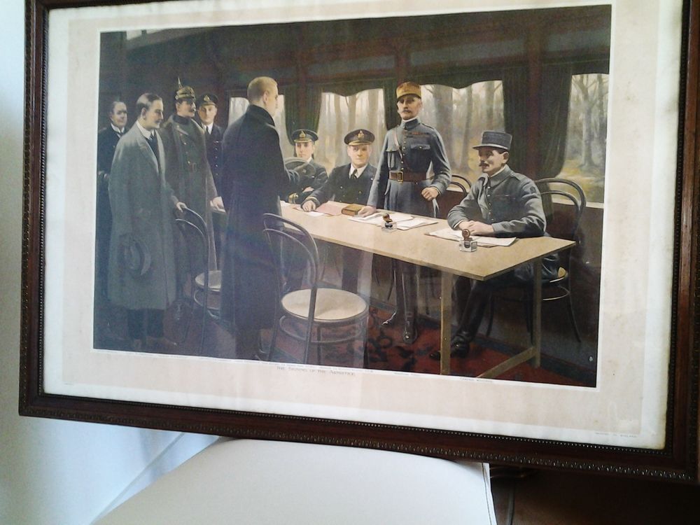 Tableau signature de l'Armistice 1918 