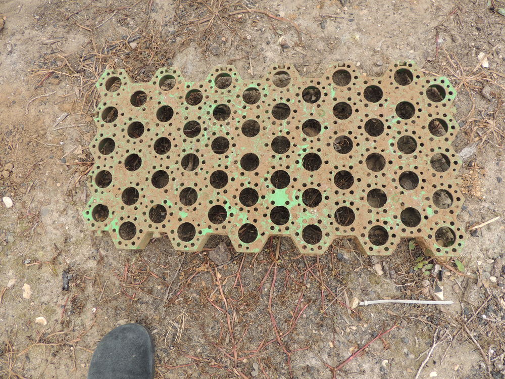 43 dalles a engazonner , 63X33 X4cm Jardin
