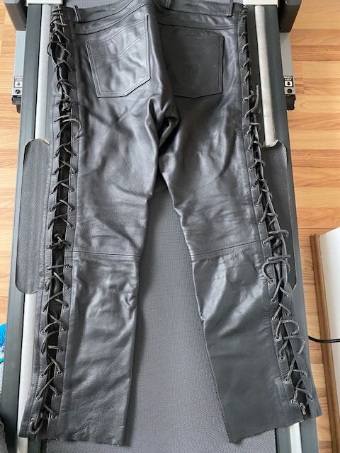 Pantalon en cuir de motard r�glable � lacets pour homme 70 Schaffhouse-pr�s-Seltz (67)