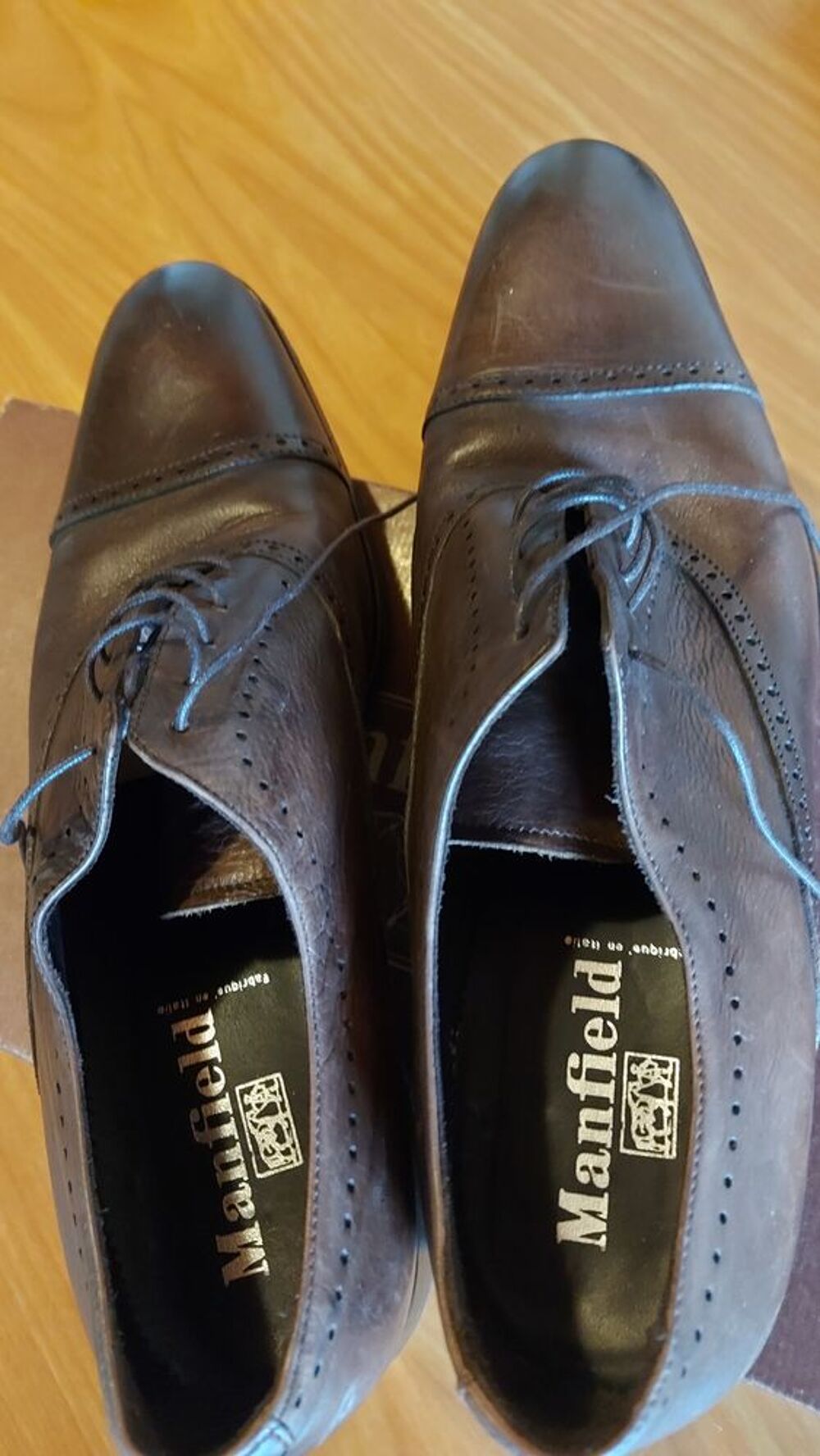 MANFIELD RICHELIEU HOMME MARRON 43 Chaussures