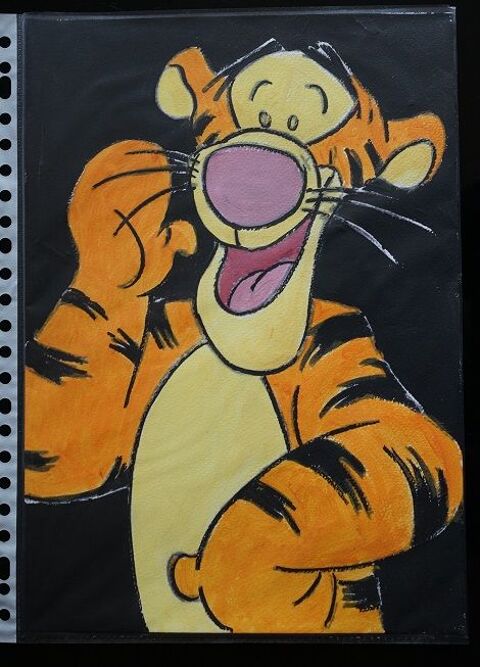 bl - peinture - tigrou - sur papier aquarelle format A4 - 30 4 Foug�res (35)