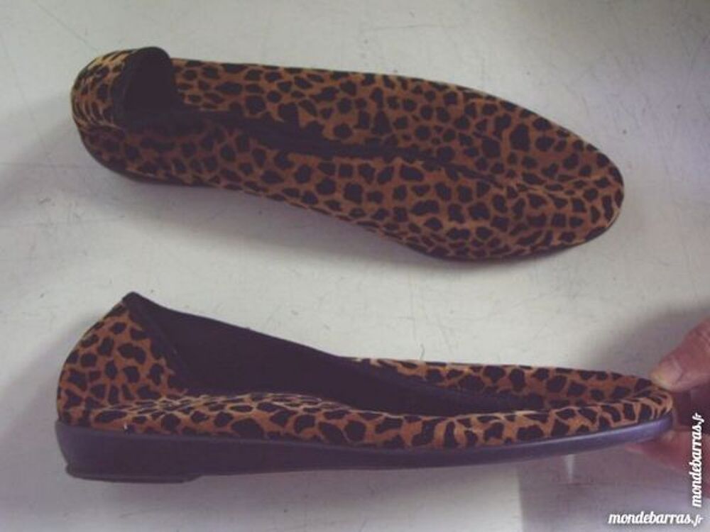 Ballerines L&eacute;opard velours pt 38-neuves Chaussures