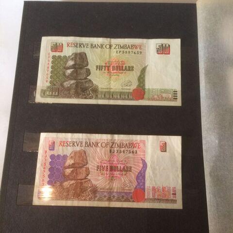 Deux billets du ZIMBABWE
10 Liévin (62)