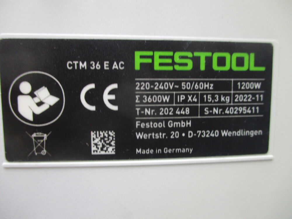 FESTOOL CTM 36 E AC - Aspirateur Bricolage