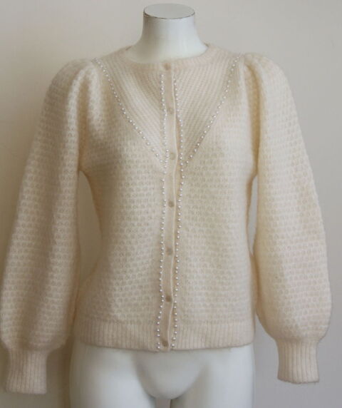 Pull cardigan mohair écru SEZANE T.S soit 36/38 Fr 80 Issy-les-Moulineaux (92)