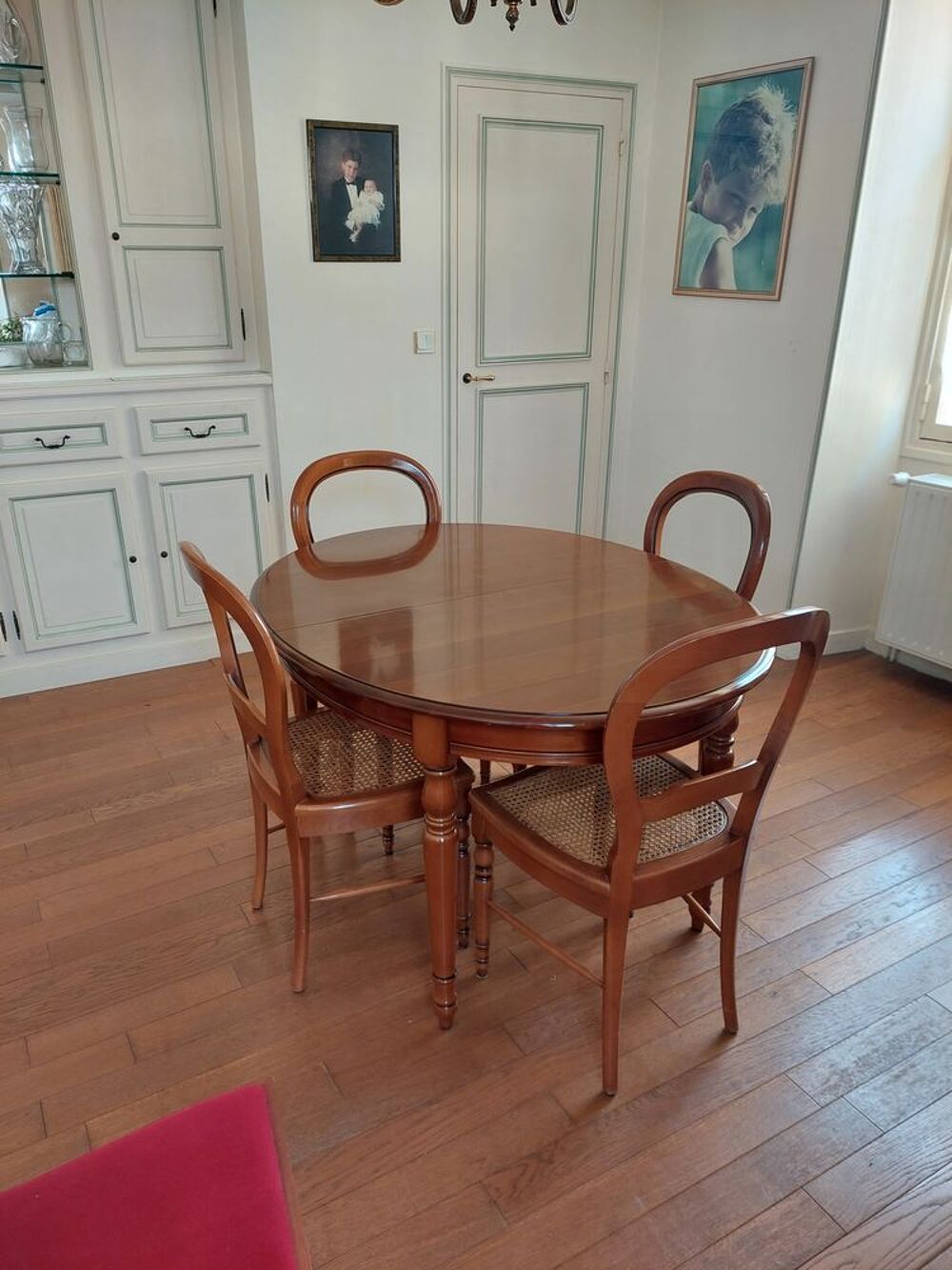 Salle &agrave; manger merisier style Louis Pholippe Meubles