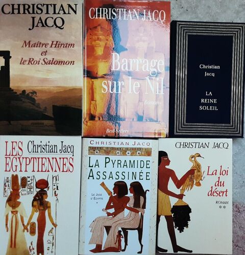 8 ouvrages de Christian JACQ  (th�matique EGYPTE) 10 Pontoise (95)