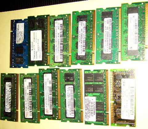 12 barettes memoire 512MB pour Pc portable 55 Versailles (78)