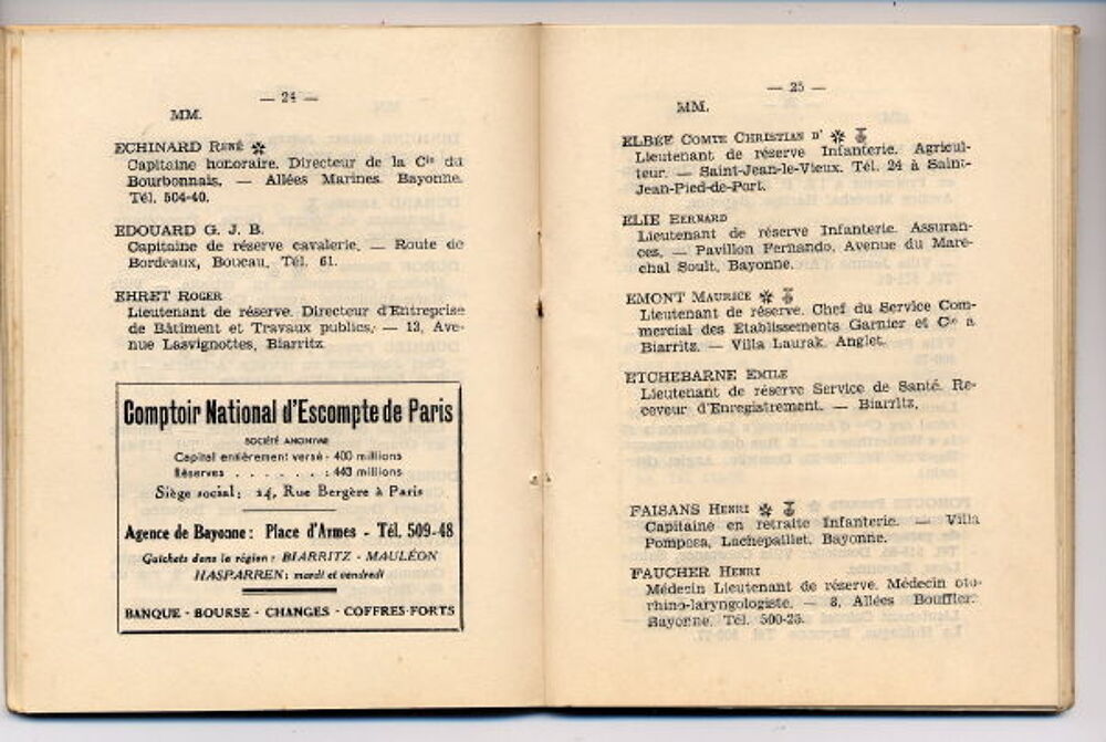 LISTE DES MEMBRES 
de L'ASSOCIATION DES OFFICIERS DE R&Eacute;SERVE Livres et BD