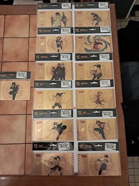Gold ticket NARUTO billet or manga anime partie 1 japon ninj 3 Fèves (57)