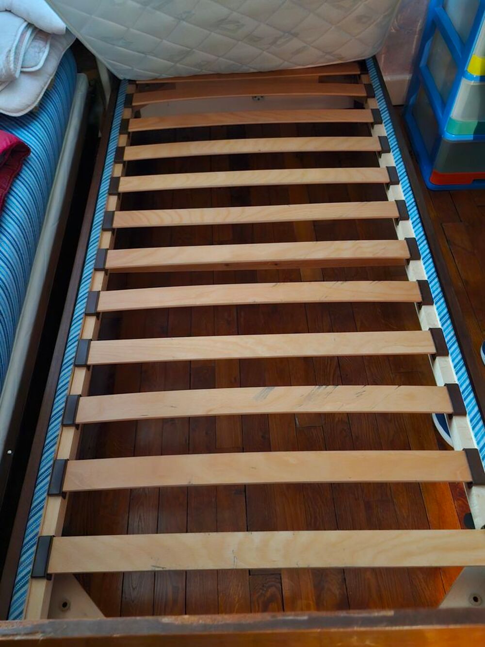 Matelas mousse + sommier &agrave; latte lit d'une 1 personne Meubles