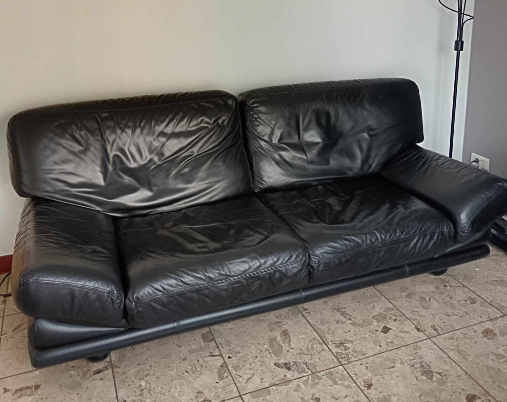 Canap&eacute; 3 places en cuir non convertible Meubles