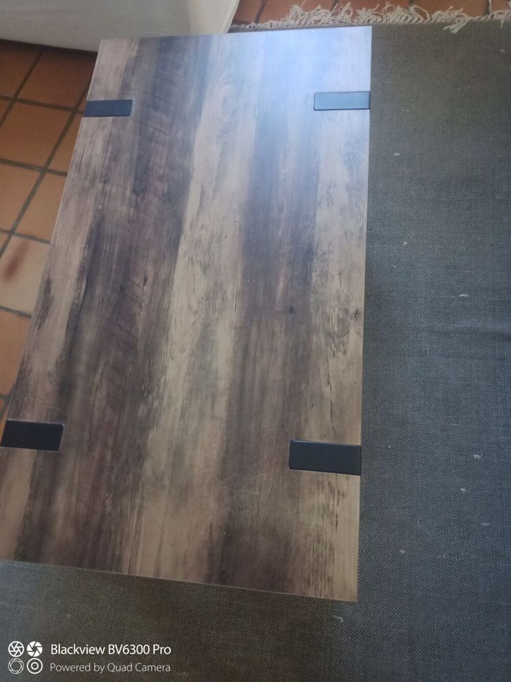 Table basse de salon en bois et fer Meubles