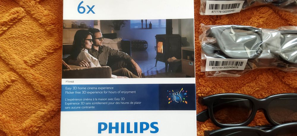 4 paires lunettes 3D Phillips PTA468 passives neuves Audio et hifi