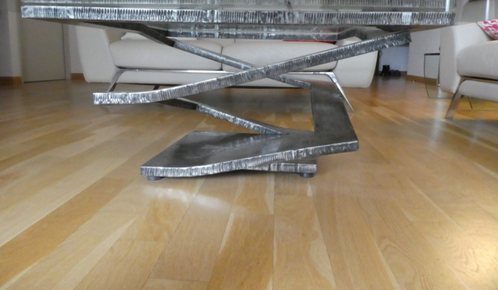Table en verre Fleur de Fer Meubles