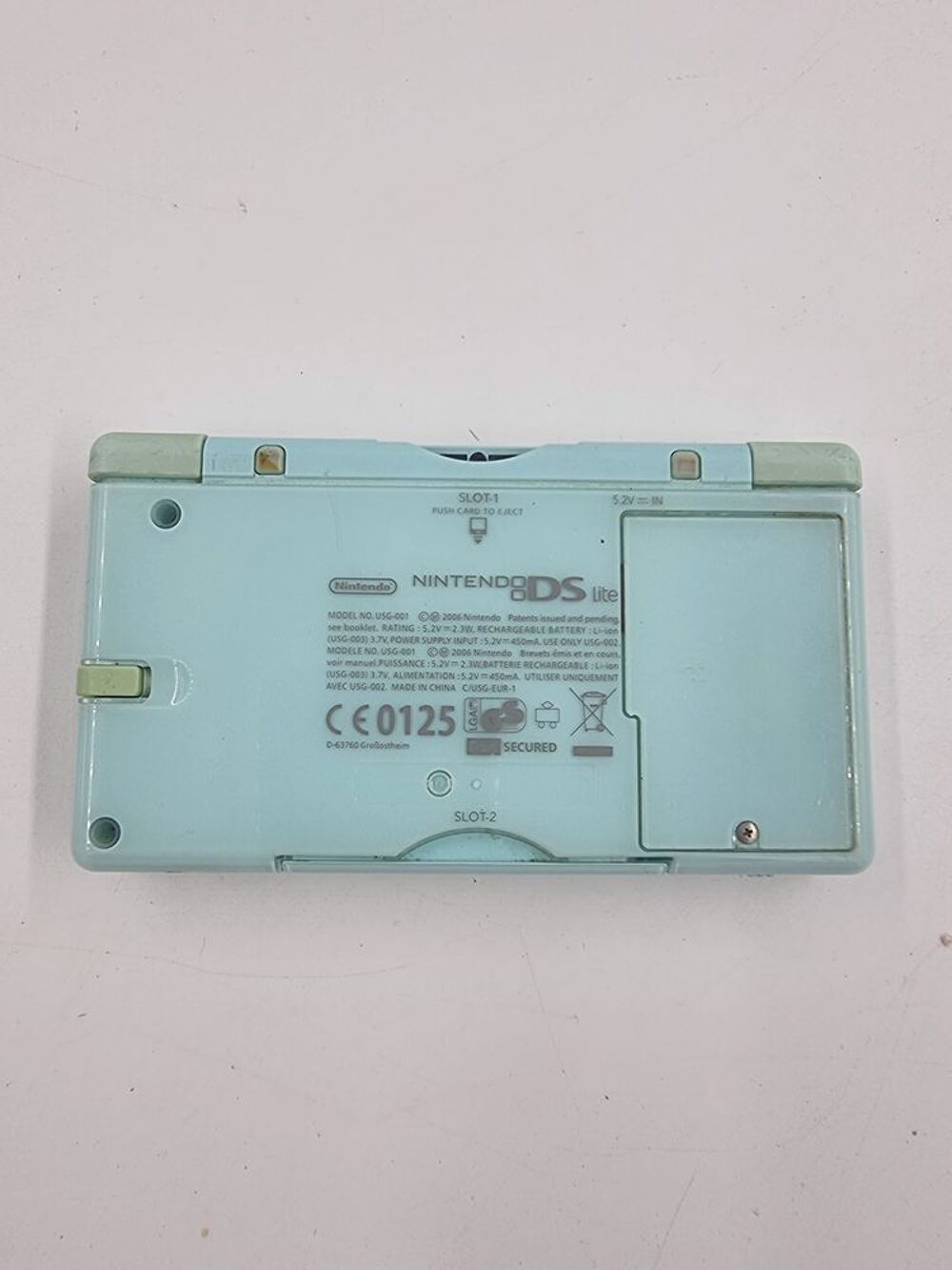 Console Nintendo DS Lite turquoise vendue d'occasion Consoles et jeux vidéos